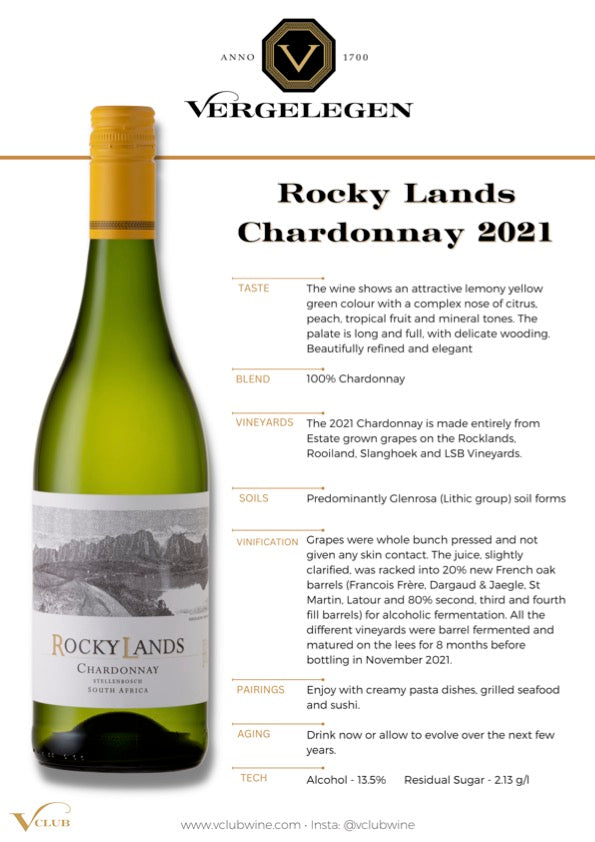 Rocky Lands Chardonnay (2021)